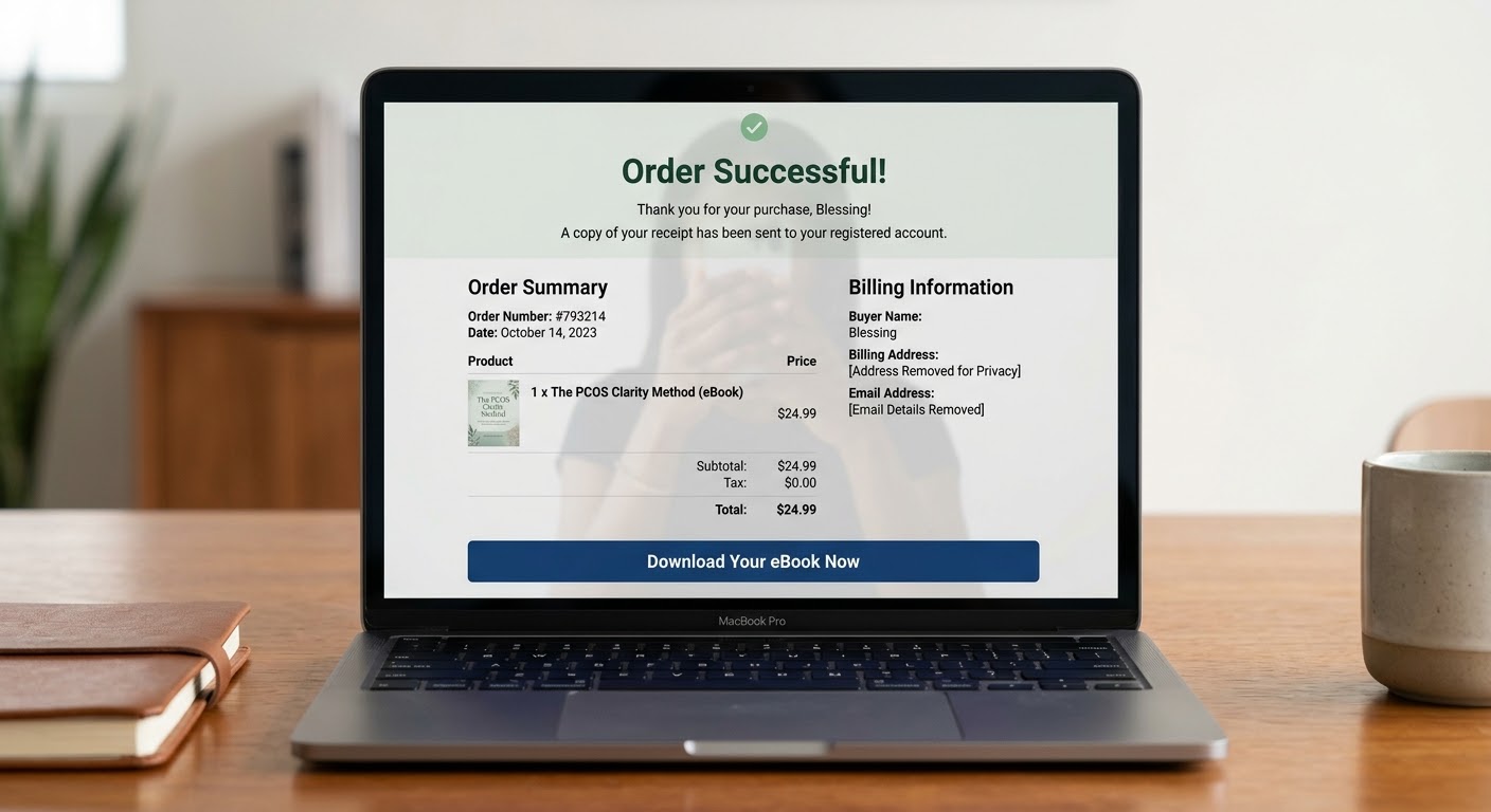 Buyer order confirmation screenshot